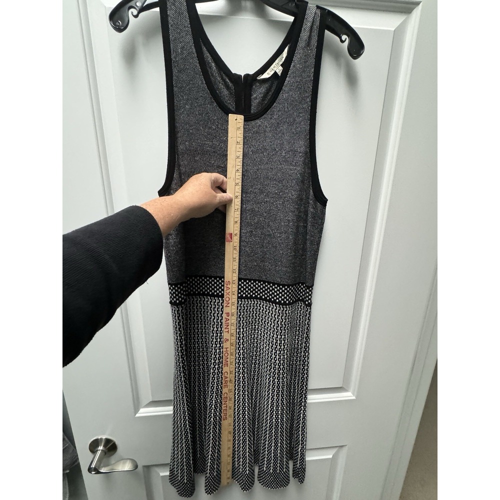 41Hawthorn Sweater Dress Women's XLP Petite Sleeveless Black White Knit‎ Stretch - Picture 9 of 12